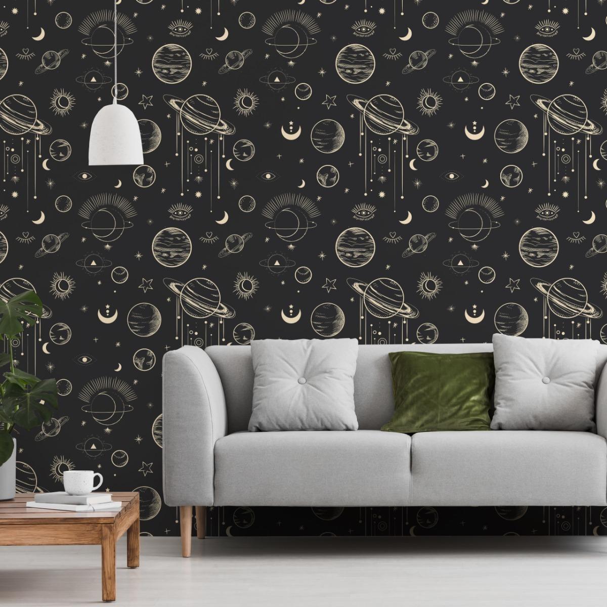 Tapeta W Rolce PLANETY Kosmos Gwiazdy Ornamenty  nr. 7
