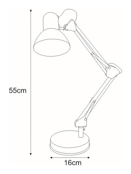 Lampka biurkowa K-MT-COSMO COSMO 16x55x16 cm do salonu lub pokoju biały nr. 2