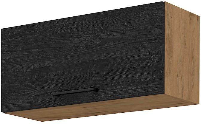 Szafka kuchenna 80x31x36 cm okapowa uchylna z cichym domykiem dark wood i dąb lancelot do kuchni