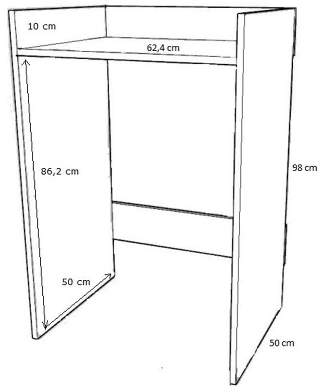 Szafka nad pralkę 66 cm do łazienki półka dąb artisan nr. 3