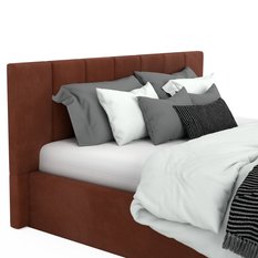 Łóżko tapicerowane 140x200 premium z pojemnikiem do sypialni miodowe wezgłowie 107 cm - Miniaturka zdjęcia nr 10