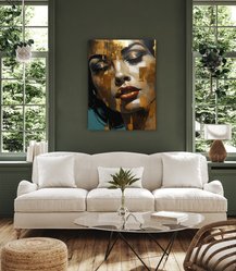 Obraz Nowoczesny PORTRET Kobiety Usta Styl Glamour Do Sypialni 80x120cm - Miniaturka zdjęcia nr 4