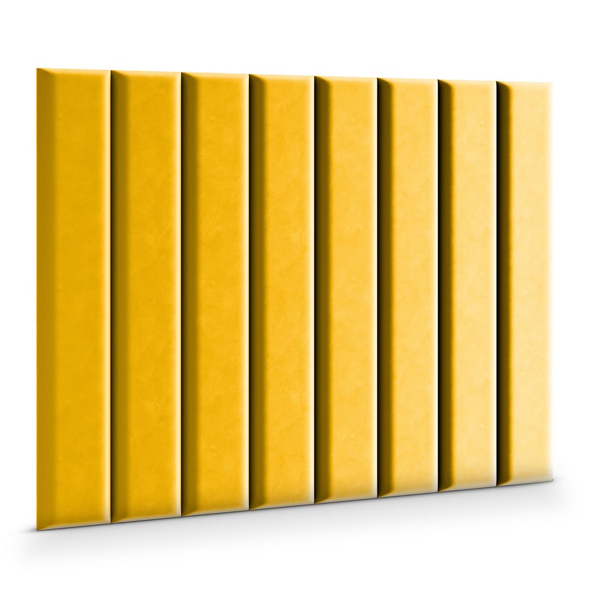  Panele tapicerowane  90x15  na ścianę magic velvet żółty