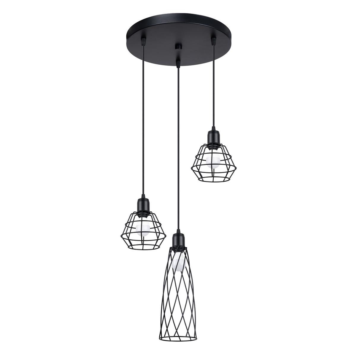 Lampa wisząca SUBA 3P czarna 120x38x38cm nowoczesna E14 do salonu nr. 1