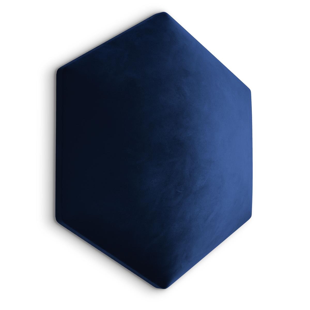 Panele tapicerowane 35x40 hexagon magic velvet granatowy