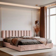 Panele tapicerowane 20x60 cm na ścianę płotek różowy magic velvet - Miniaturka zdjęcia nr 5