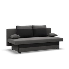 Kanapa 3-osobowa NOLA 191x85x86 cm wygodna sofa rozkładana z pojemnikiem do pokoju do salonu szara czarna darmowa dostawa - Miniaturka zdjęcia nr 1