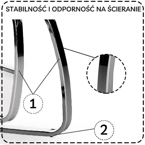 Krzesło tapicerowane K250 42x55x99 cm do jadalni salonu ekoskóra biały  nr. 3