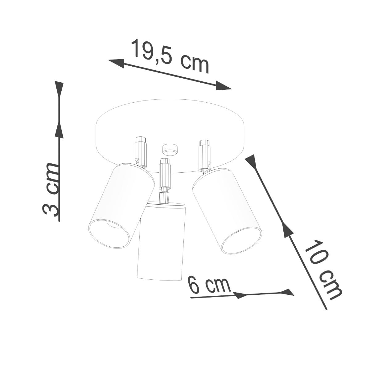 Plafon WINX 3P czarny/miedź 20x19.5x19.5cm nowoczesna lampa GU10 do salonu  nr. 9