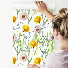 Tapeta Polne KWIATY Dmuchawce Natura Dekoracja  - Miniaturka zdjęcia nr 6