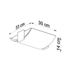 Plafon EMILIO 14x33x30cm srebrna nowoczesna lampa E27 do salonu - Miniaturka zdjęcia nr 4