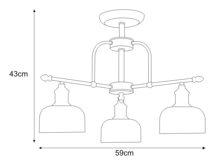 Lampa sufitowa K-JSL-1208/3 DORO 59x43x59 cm do salonu lub kuchni czarny nr. 2