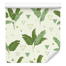 Tapeta, Zielone Liście, Egzotyczne, Geometryczne Kształty, do Salonu - Miniaturka zdjęcia nr 1