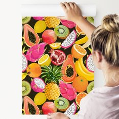 Tapeta do Kuchni Kolorowe OWOCE Papaja Granat Kiwi  - Miniaturka zdjęcia nr 6