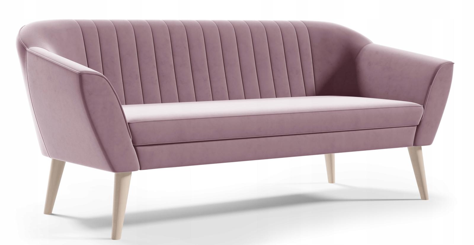 Sofa KAYA 180x70x75  cm trzyosobowa w stylu skandynawskim RIVIERA szara do salonu nr. 4