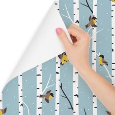 Tapeta brzozy, las, ptaki pokój dziecięcy  - Miniaturka zdjęcia nr 3