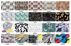 Fotel uszak z podnóżkiem geometryczny modny wzór - Miniaturka zdjęcia nr 13