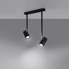 Plafon NORANO 2 czarny 43x10x30cm nowoczesna lampa GU10 do salonu  - Miniaturka zdjęcia nr 3