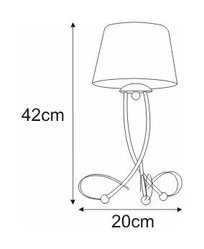 Lampka stołowa / nocna K-4073 IRMA 20x42x20 cm do salonu lub pokoju biały/srebrny - Miniaturka zdjęcia nr 3