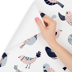 Tapeta W Rolce PASTELOWE Kolorowe PTAKI Natura - Miniaturka zdjęcia nr 6