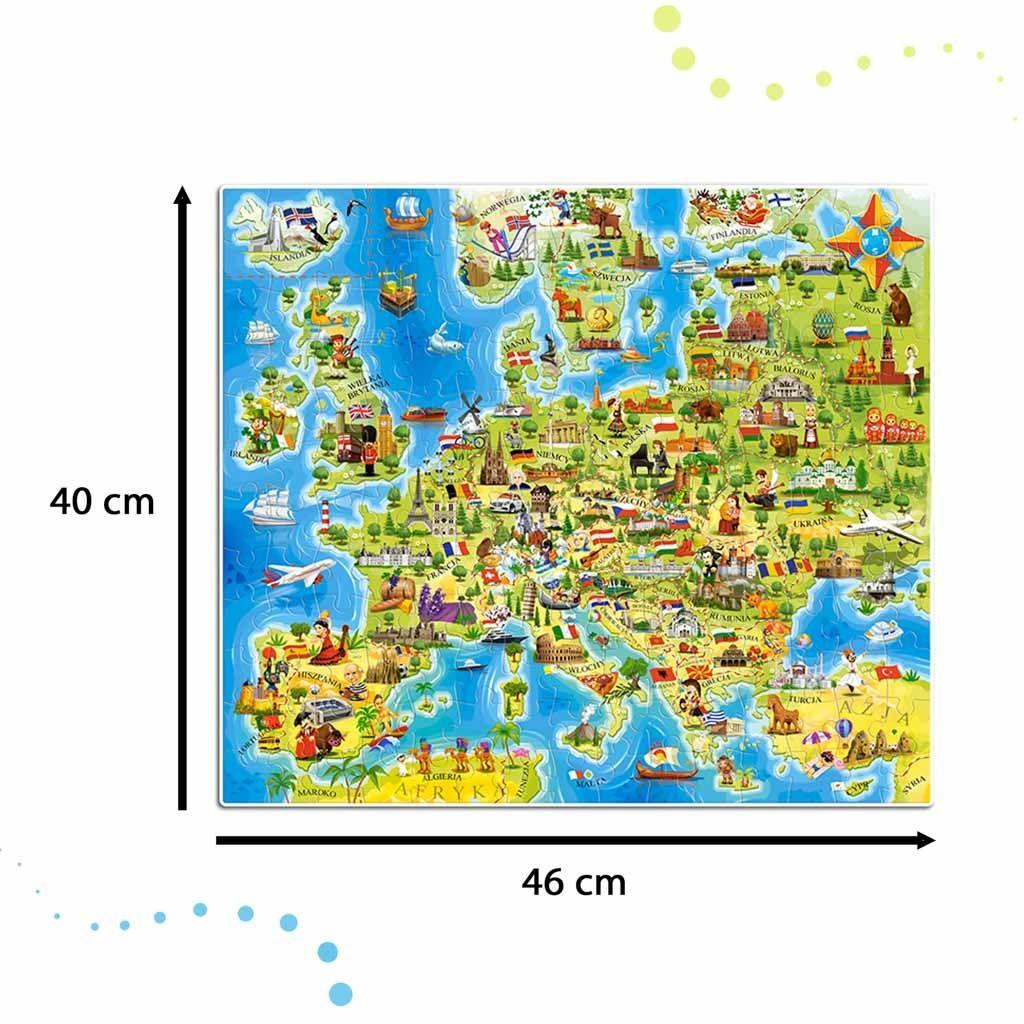 CASTORLAND Puzzle edukacyjne układanka Mapa Europy 212 elementów 7+ nr. 4