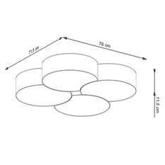 Plafon CIRCLE 4 biały 11.5x71.5x78cm E27 nowoczesna lampa do salonu - Miniaturka zdjęcia nr 4