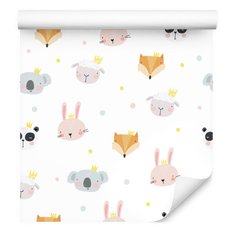Tapeta dla dzieci zwierzątka lisy owieczki pandy  - Miniaturka zdjęcia nr 3
