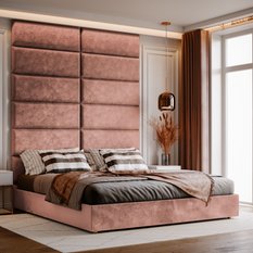 Panele tapicerowane 60x20 cm na ścianę magic velvet brudny róż - Miniaturka zdjęcia nr 5