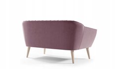 Sofa GLORIA 140x70x75 cm dwuosobowa w stylu skandynawskim RIVIERA różowa do salonu - Miniaturka zdjęcia nr 5