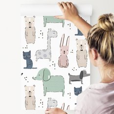Tapeta Ścienna MISIE Słonie Pieski Kotki Króliczki  - Miniaturka zdjęcia nr 5
