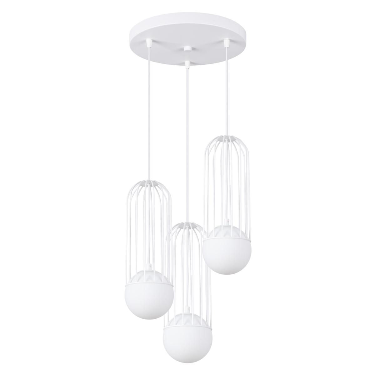 Lampa wisząca BRINA 3P biała 115x34x34cm nowoczesna G9 do salonu