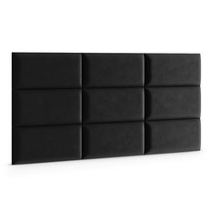 Panele tapicerowane 60x30 na ścianę magic velvet czarny - Miniaturka zdjęcia nr 3