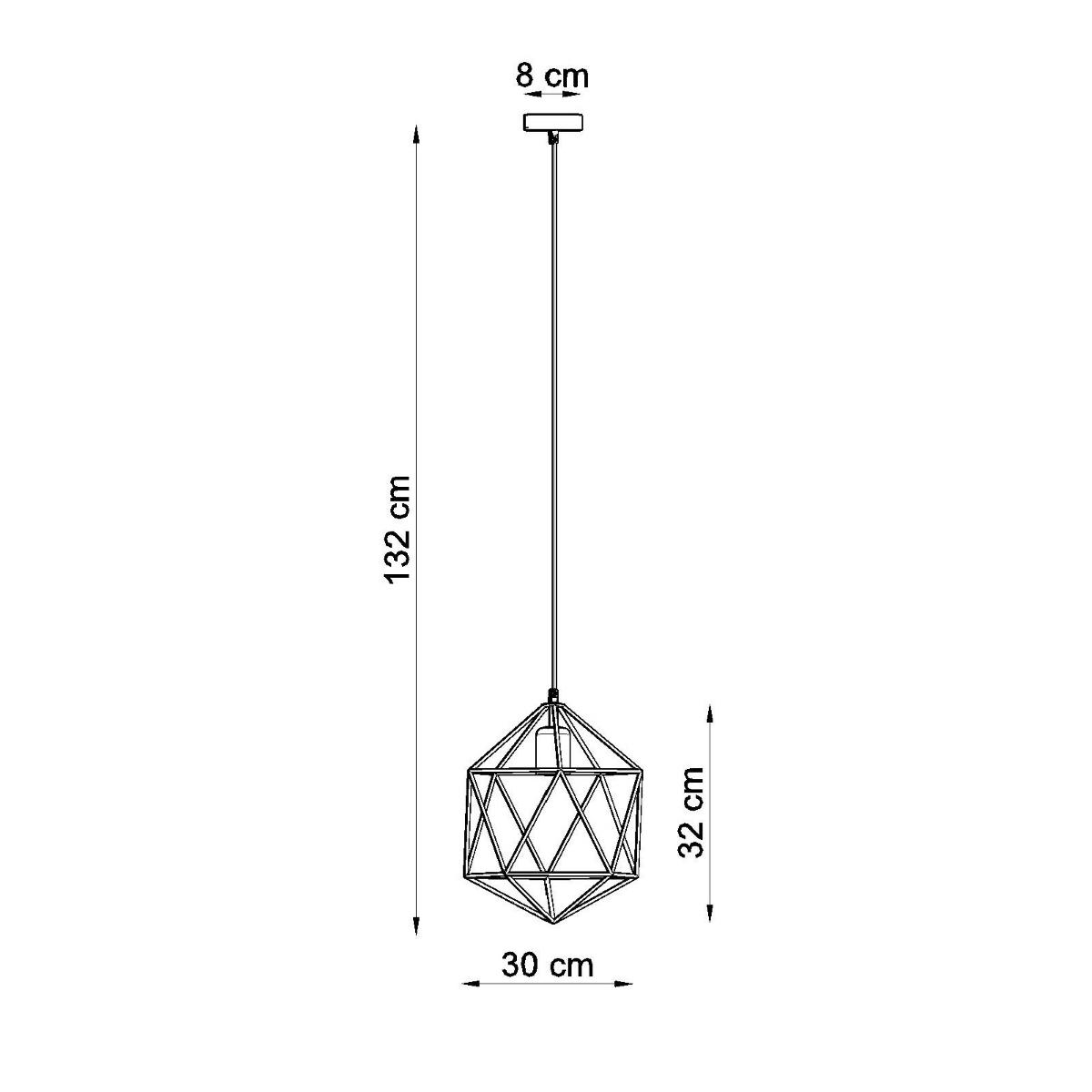 Lampa wisząca GASPARE czarna 132x30x30cm nowoczesna E27 do salonu nr. 4