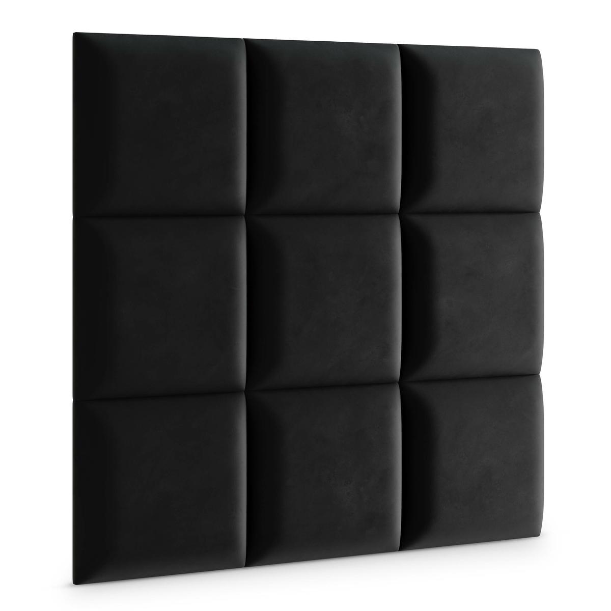 Panele tapicerowane 40x40 cm na ścianę magic velvet czarne nr. 3