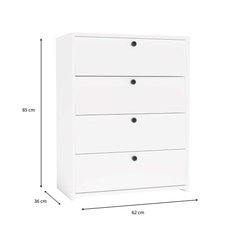 Szafka na obuwie Loka 85x66x36 cm do przedpokoju biała - Miniaturka zdjęcia nr 11