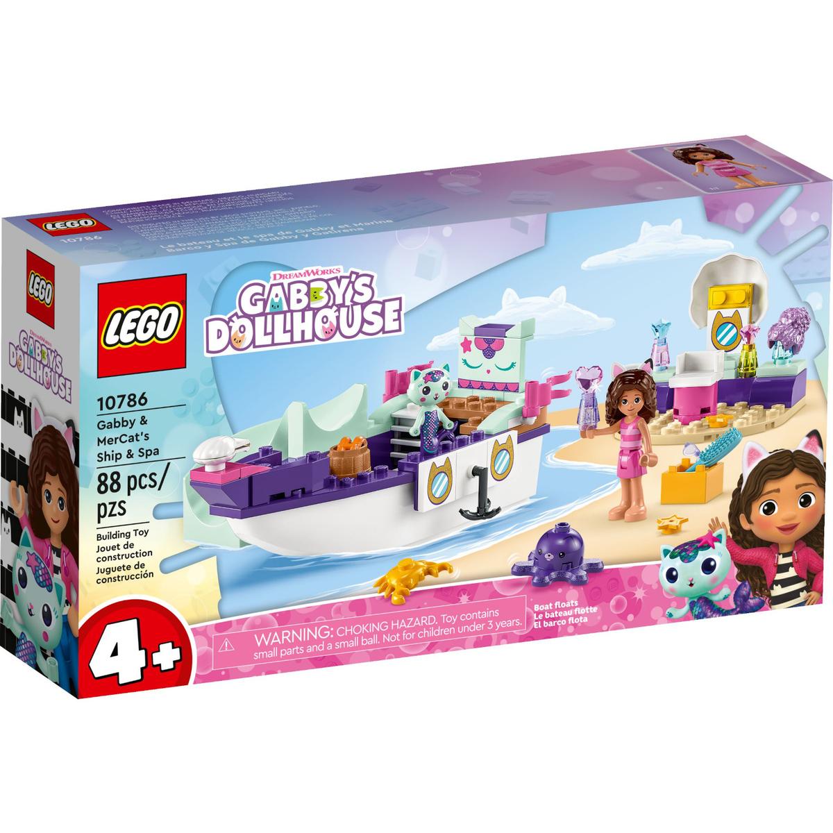 Koci domek gabi lego gabby's dollhouse  statek spa gabi i syrenokotki 10786