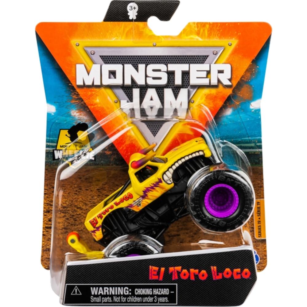 MONSTER JAM TRUCK AUTO TERENOWE SPIN MASTER SERIA 19 EL TORO LOCO 1:64