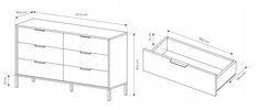 Zestaw mebli sypialnianych system MILTON 2 chestnut / antracyt SYPIALNIA - Miniaturka zdjęcia nr 10