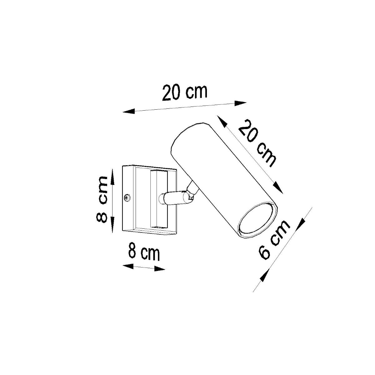 Kinkiet DIREZIONE biały 20x8x8cm nowoczesny GU10 do salonu nr. 4