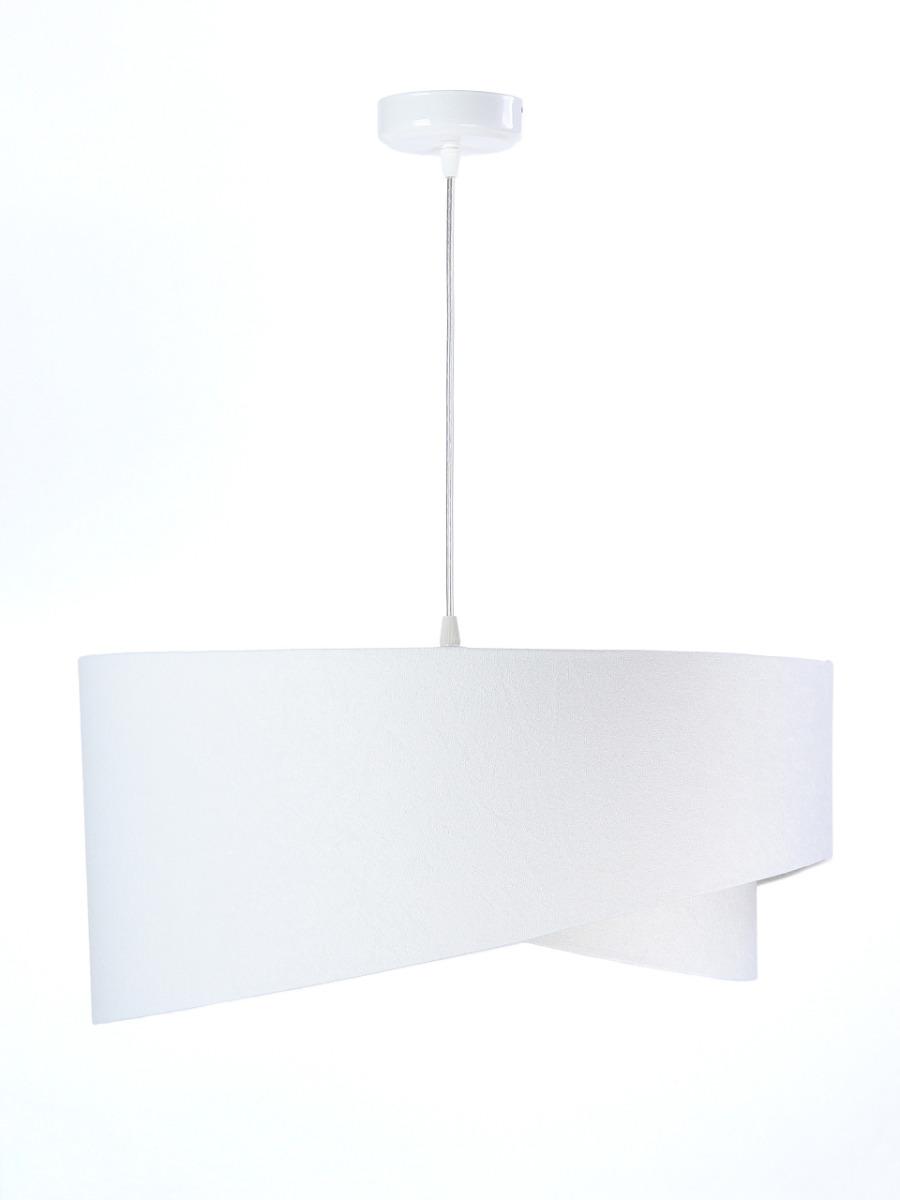 Lampa 50x23x93 cm do salonu sypialni biura wisząca asymetryczna biało srebrna nr. 4