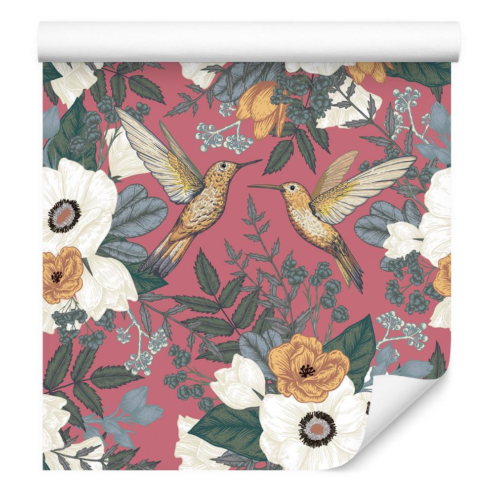 Tapeta – Kolibry na kolorowym tle  nr. 3