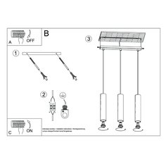 Lampa wisząca Lagos 98x6x45cm beżowa - Miniaturka zdjęcia nr 8