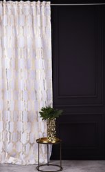 Firana ROYAL CHIC GOLD 140x270 cm biało złota na taśmie  - Miniaturka zdjęcia nr 3