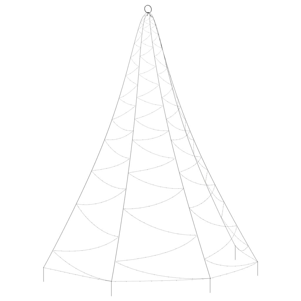 Choinka 5 m ścienna z hakiem świąteczna 720 LED kolorowa na święta do ogrodu nr. 1