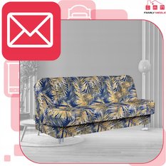 Wersalka SARA PRINT 200x95 cm liście palmy rozkładana kanapa z pojemnikiem sofa do salonu Nature - Miniaturka zdjęcia nr 3