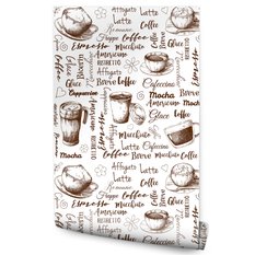 Tapeta kawa filiżanki napisy serduszka do kuchni  - Miniaturka zdjęcia nr 1