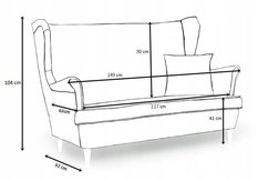 Sofa dwuosobowa uszak Ari Family Meble - Miniaturka zdjęcia nr 8