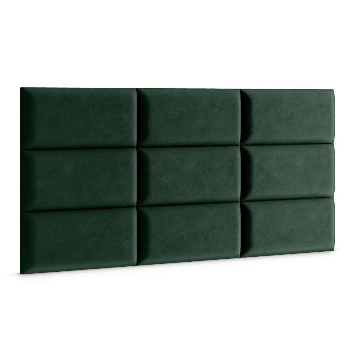 Panele tapicerowane 50x30 cm na ścianę prostokąt butelkowa zieleń nr. 3