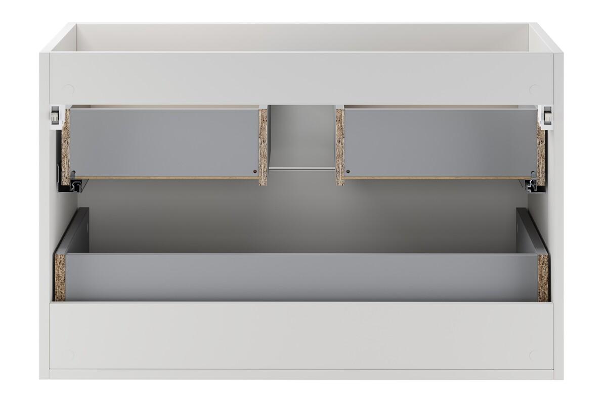 Szafka łazienkowa pod umywalkę 80 cm Aster White biała wisząca gładka 2 szuflady  nr. 4