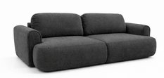 Kanapa z funkcją spania ITALY 250x100x82 cm FLOW 25  trzyosobowa sofa rozkładana tkanina antracyt - Miniaturka zdjęcia nr 2